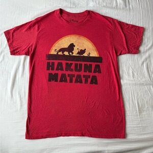Disney Red Hakuna Matata Men's T-Shirt